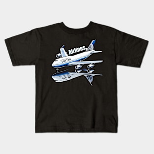 United Airlines Boeing 747 - Aviation Enthusiast Kids T-Shirt